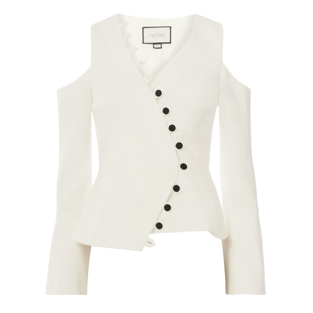 ALEXIS White Noere Cold Shoulder Top